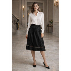 Marc Jacobs Silk ladies skirt  black Size 10 dark feminine formal minimalistic